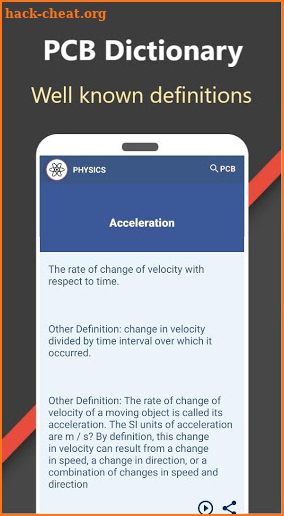 Dictionary PCB [Phy-Che-Bio] screenshot