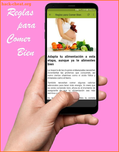 Dieta y Alimentación para Embarazadas 2019 screenshot