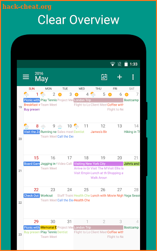 DigiCal Calendar Agenda screenshot