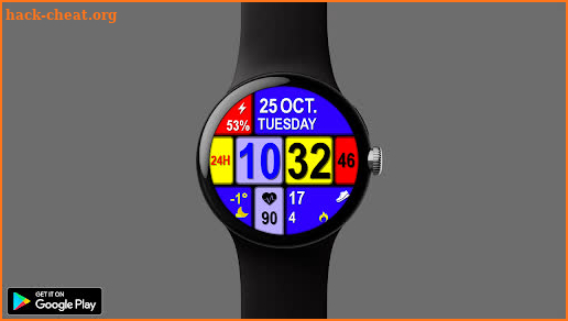 DIGITAL BIG Watchface WearOS screenshot