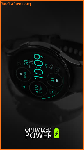 Digital Black v2 watch face screenshot