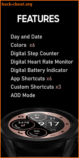 Digital Bronze Watch Face screenshot