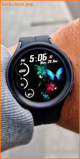 Digital Butterfly Watch face screenshot