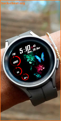 Digital Butterfly Watch face screenshot