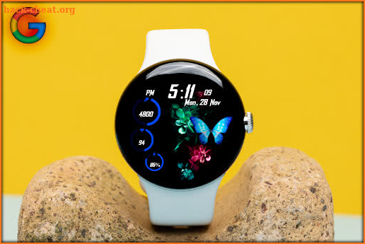 Digital Butterfly Watchface screenshot