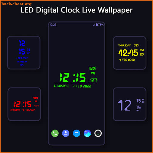 Digital Clock Live Wallpaper screenshot