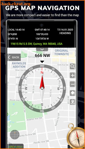 Digital Compass for Android: GPS map 2020 screenshot