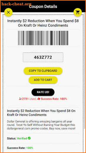 Digital Dollar Coupons for DG screenshot