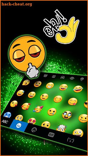 Digital Glow Weed Keyboard Background screenshot