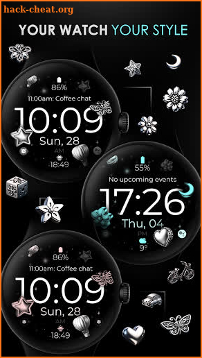 Digital Silver Watch Face screenshot