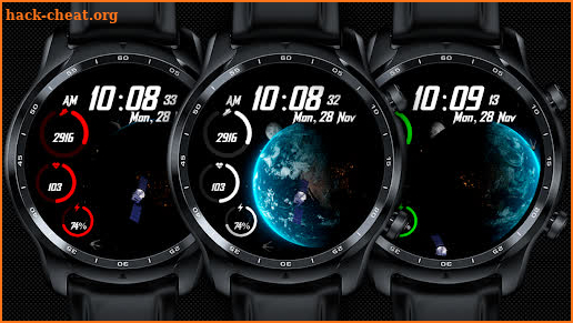 Digital Space Animated Watch screenshot