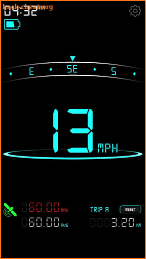 Digital Speedometer - GPS Speed - Mobile Speed KMH screenshot