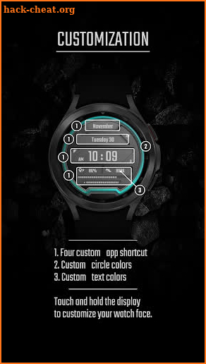 Digital watch face - DADAM12 screenshot