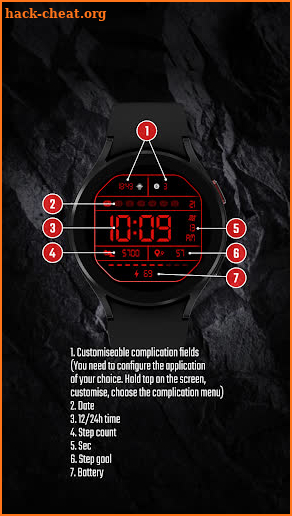 Digital watch face - DADAM41 screenshot