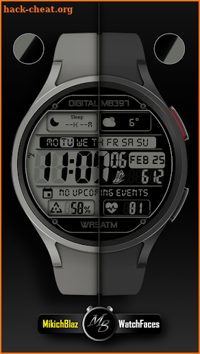 Digital Watch face MB397 screenshot