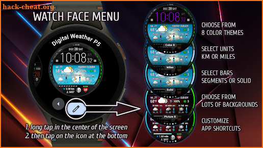 Digital Weather Watch face P5 screenshot