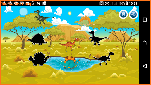 Dinosaurs Puzzle Coloring Pages Game for Kids screenshot