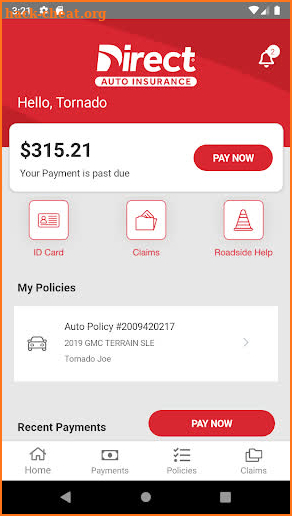 Direct Auto Insurance screenshot