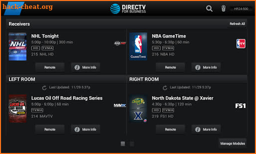 DIRECTV FOR BUSINESS Remote screenshot