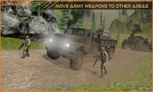 Dirt Road Army Truck Mountain Delivery screenshot