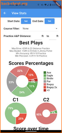 Disc Golf Performance Tracker screenshot