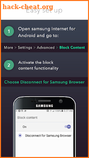 Disconnect for Samsung Internet Browser screenshot