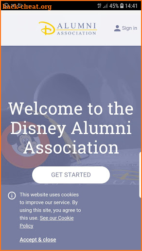 Disney Alumni Association screenshot