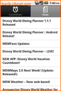 Disney World Countdown screenshot