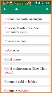 Disorder & Diseases Dictionary - Offline (Free) screenshot