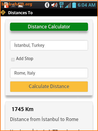 Distances To screenshot