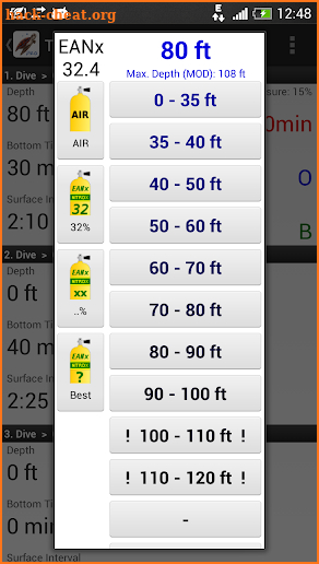 Dive Planner Pro screenshot