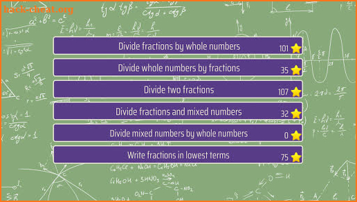 Dividing Fractions screenshot