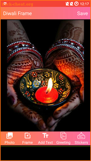 Diwali frame - greeting card, frame, sticker 2020 screenshot