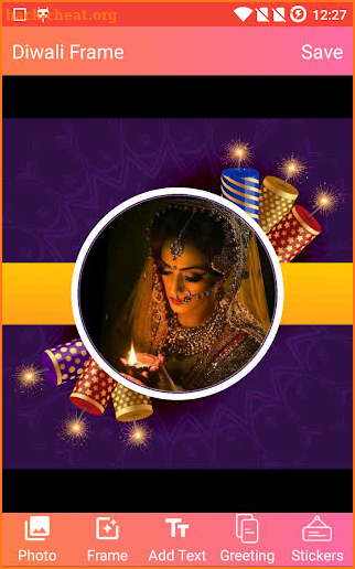 Diwali frame - greeting card, frame, sticker 2020 screenshot