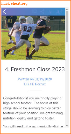 DIY Football Recruit screenshot