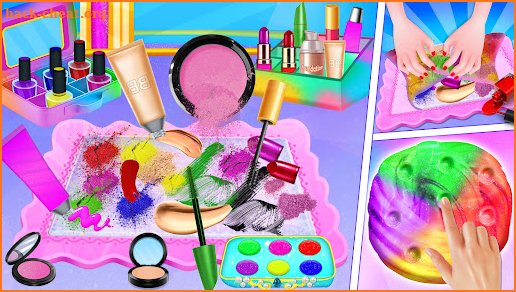 DIY Makeup Mixing into Slime screenshot