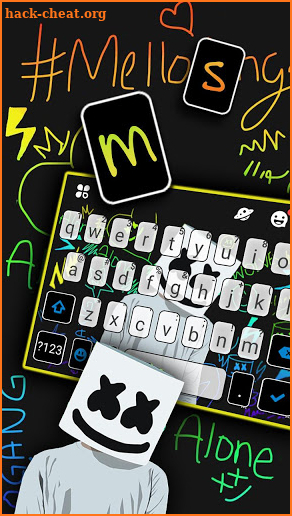 Dj Music Doodle Keyboard Theme screenshot