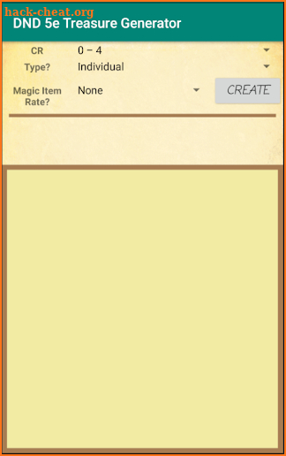 DND 5e Treasure Generator screenshot