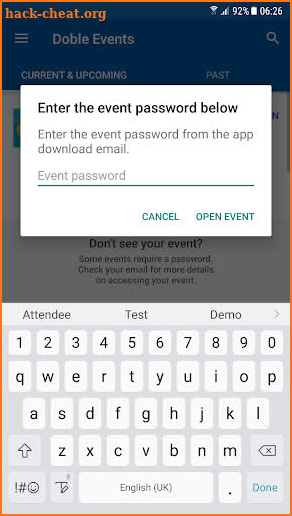 Doble Events screenshot