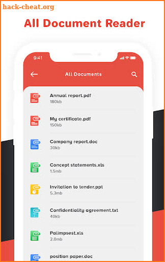 Document Reader - Word, PDF, XLXS, PPT, Txt Files screenshot