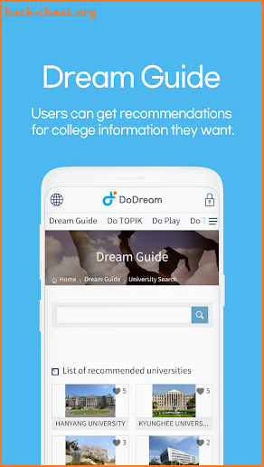 DoDream Study Abroad Platform screenshot