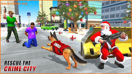 Dog Crime Chase Santa Games screenshot