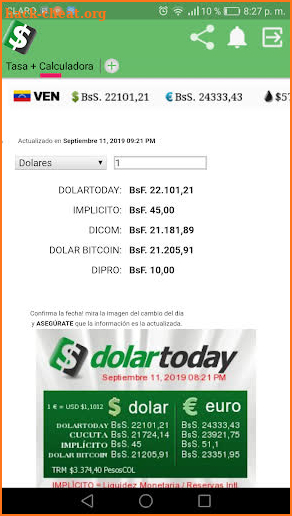 Dolartoday.ve screenshot