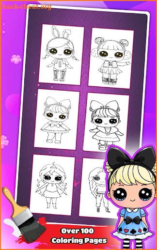 Dolls Coloring Game screenshot