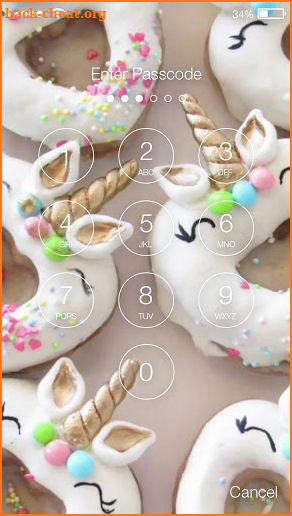 Donut Unicorn Sweet Screen Lock screenshot