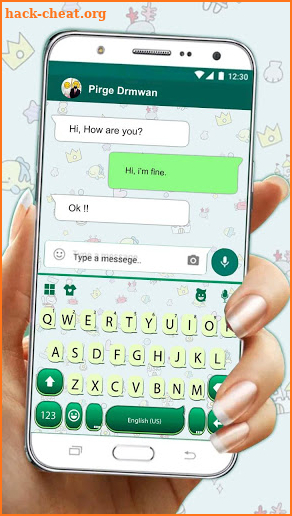 Doodle Chat2 Keyboard Theme screenshot