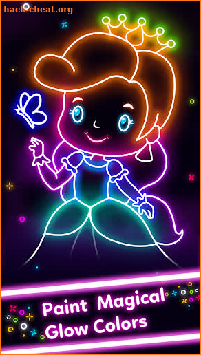 Doodle Glow Coloring & Drawing Games for Kids 🌟🎨 screenshot