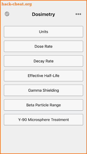 Dosimetry screenshot