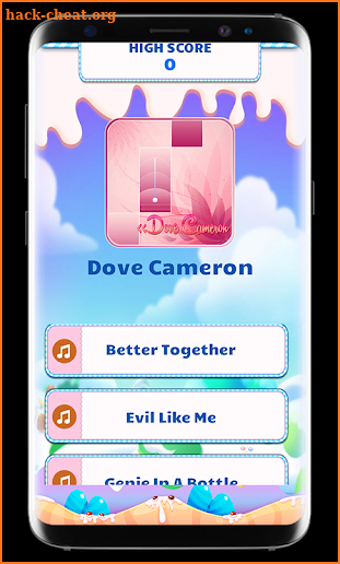 DOVE Cameron Piano Tiles screenshot