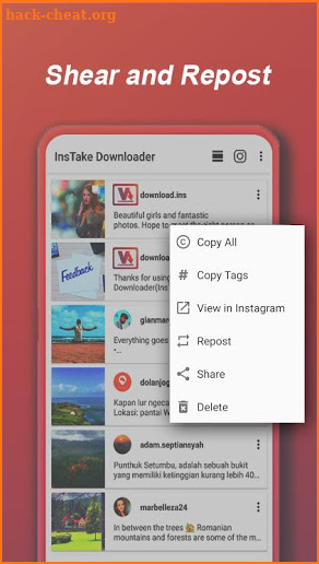 Downloader for Instagram - Video downloader screenshot